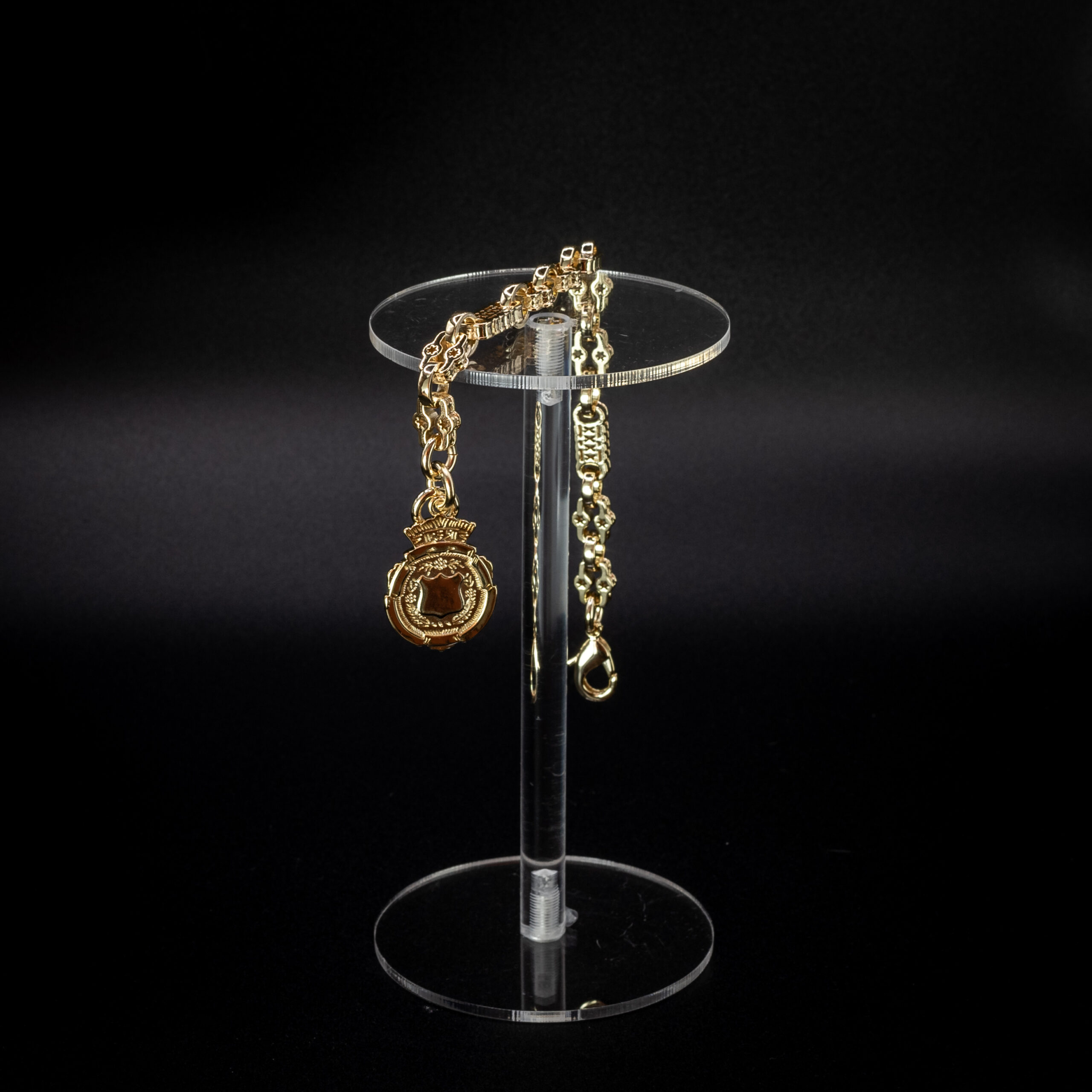 Premium Gold-Filled 7mm Medium Stars and Bars Bracelet with Shield