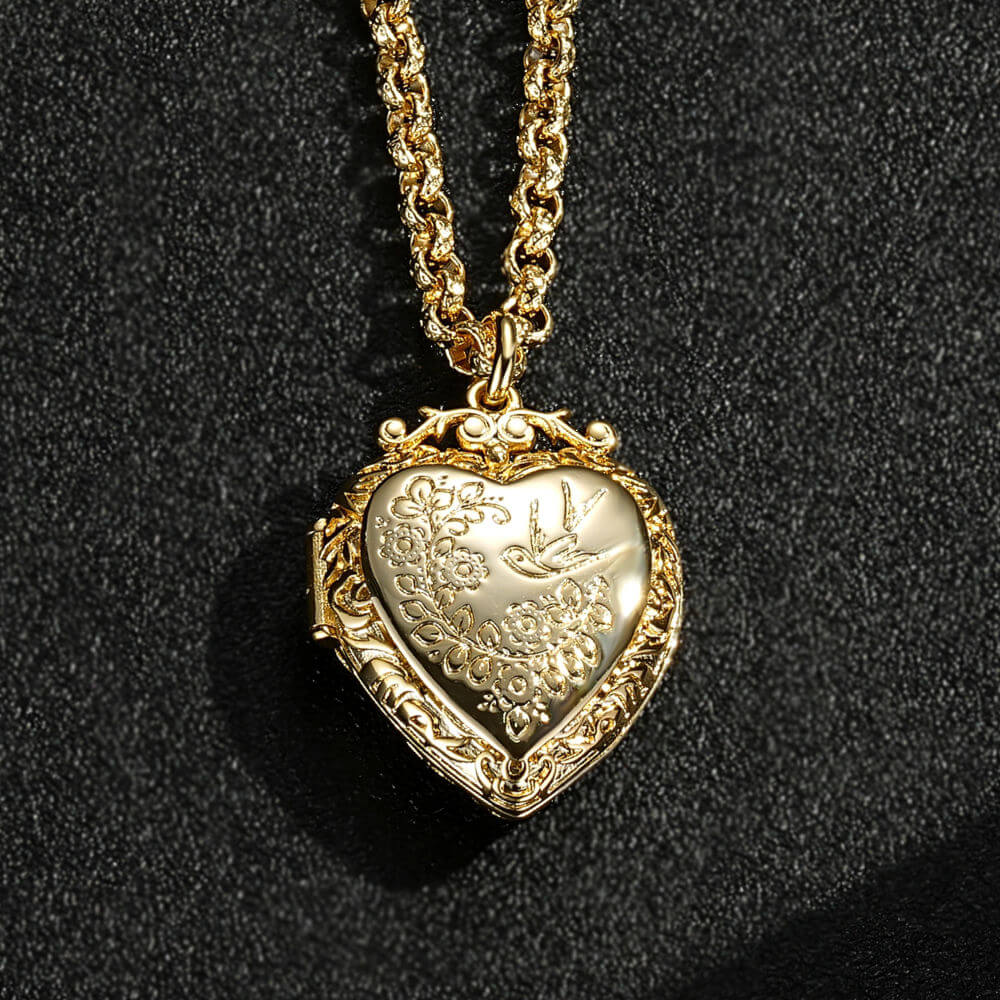 Premium Gold-Filled Heart Locket Necklace