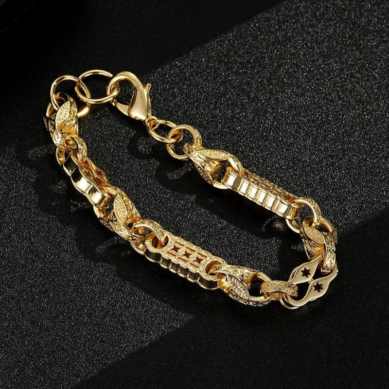 Premium Gold-Filled Stars and Bars/Tulip Bracelet