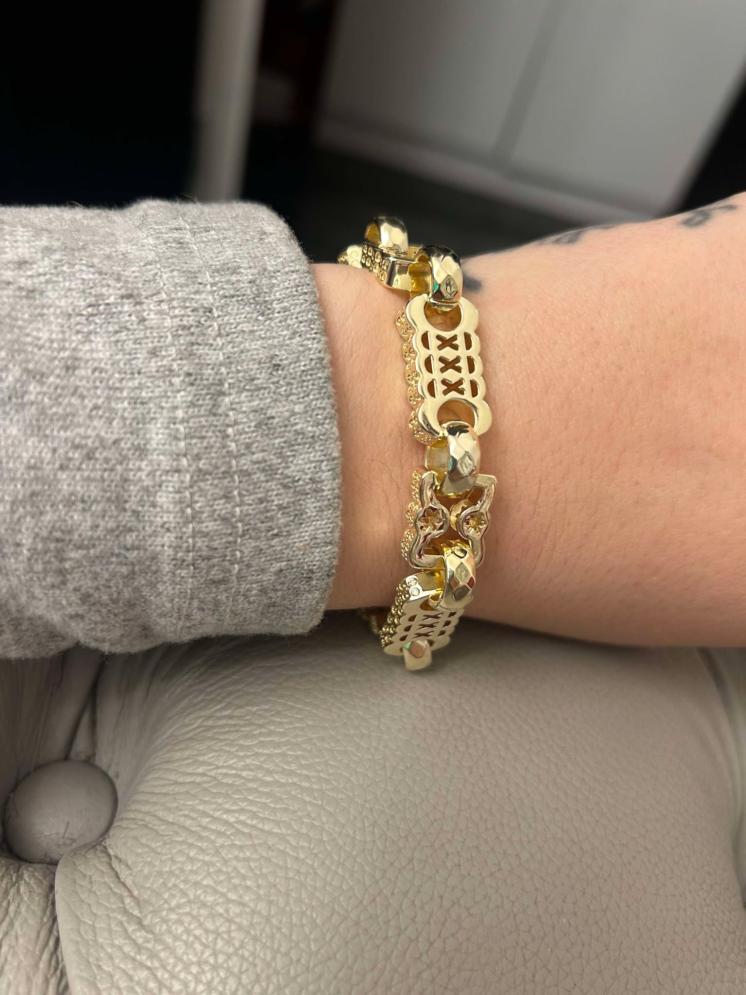 12MM Chunky Premium Stars and Bar Bracelet