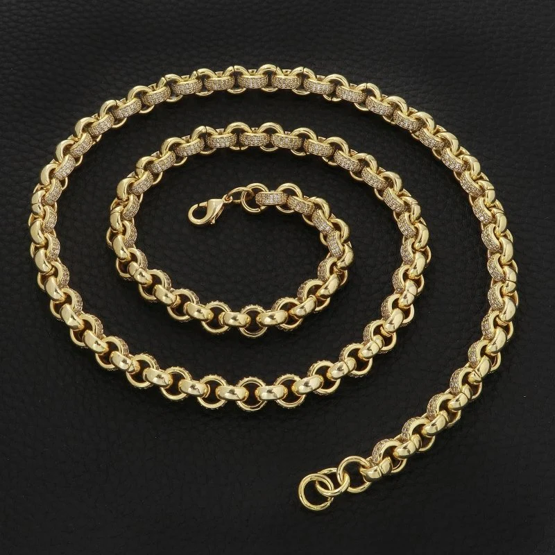 8mm Iced-Out 24-Inch Premium Gold-Filled Luxury Chain