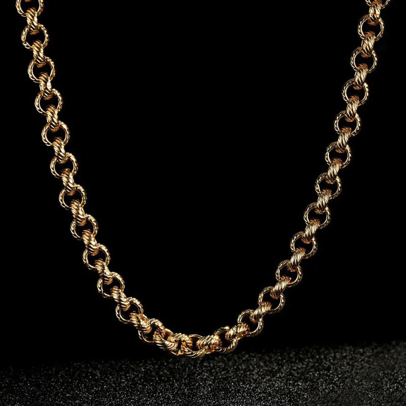 8mm Lined Pattern 24-Inch Belcher Chain