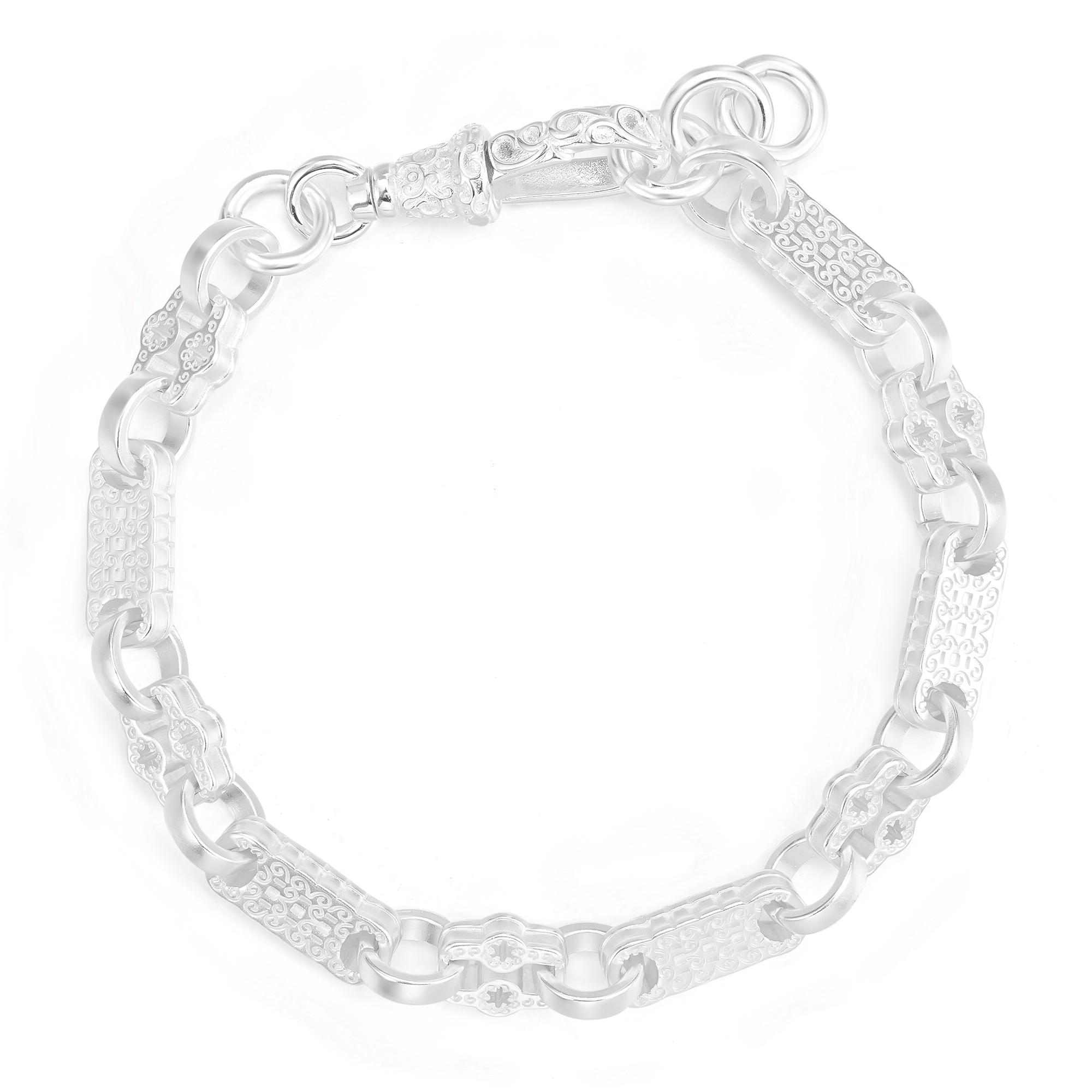 Medium Stars and Bars Bracelet with Luxury Albert Clasp