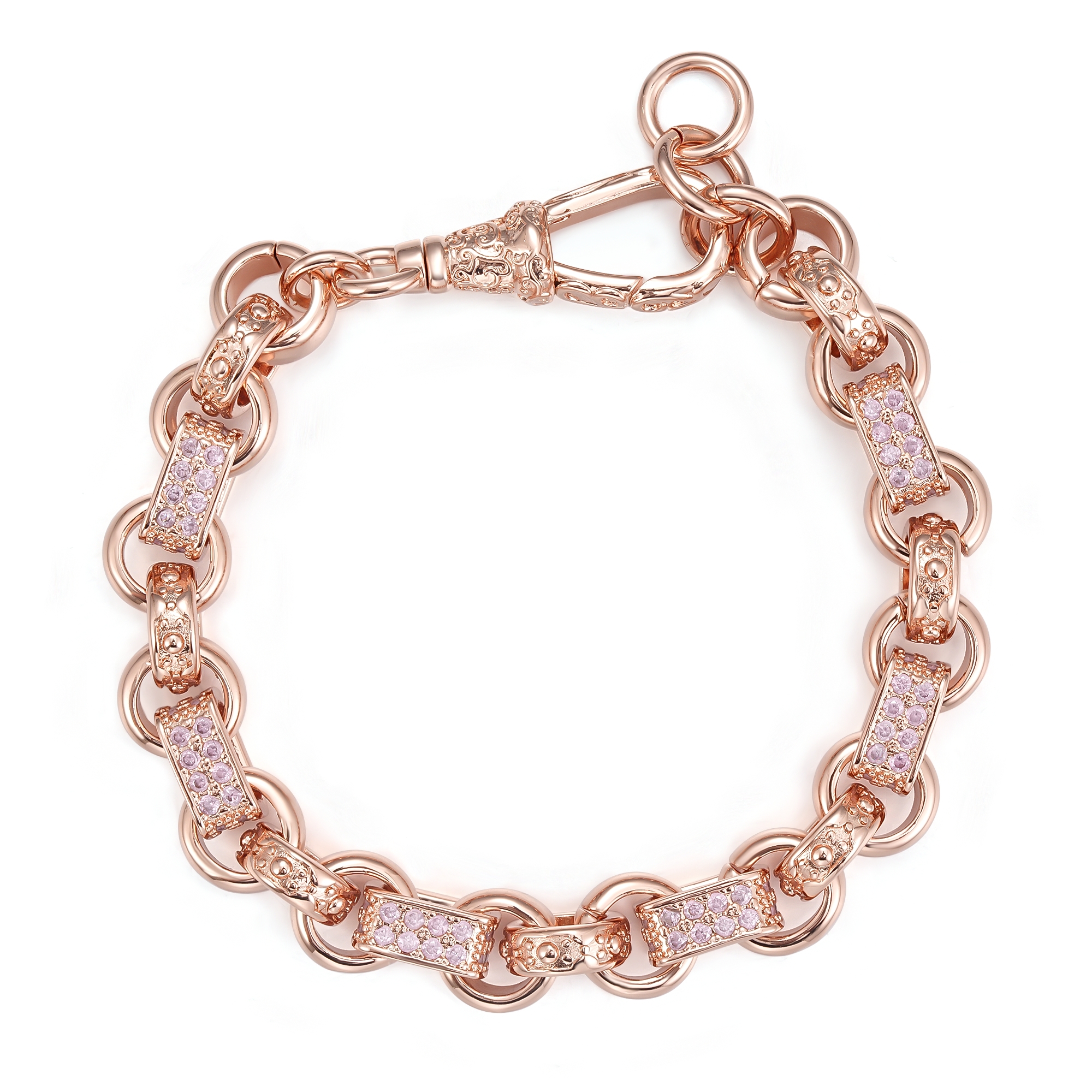 Premium Rose Gold and Pink Gypsy Bracelet