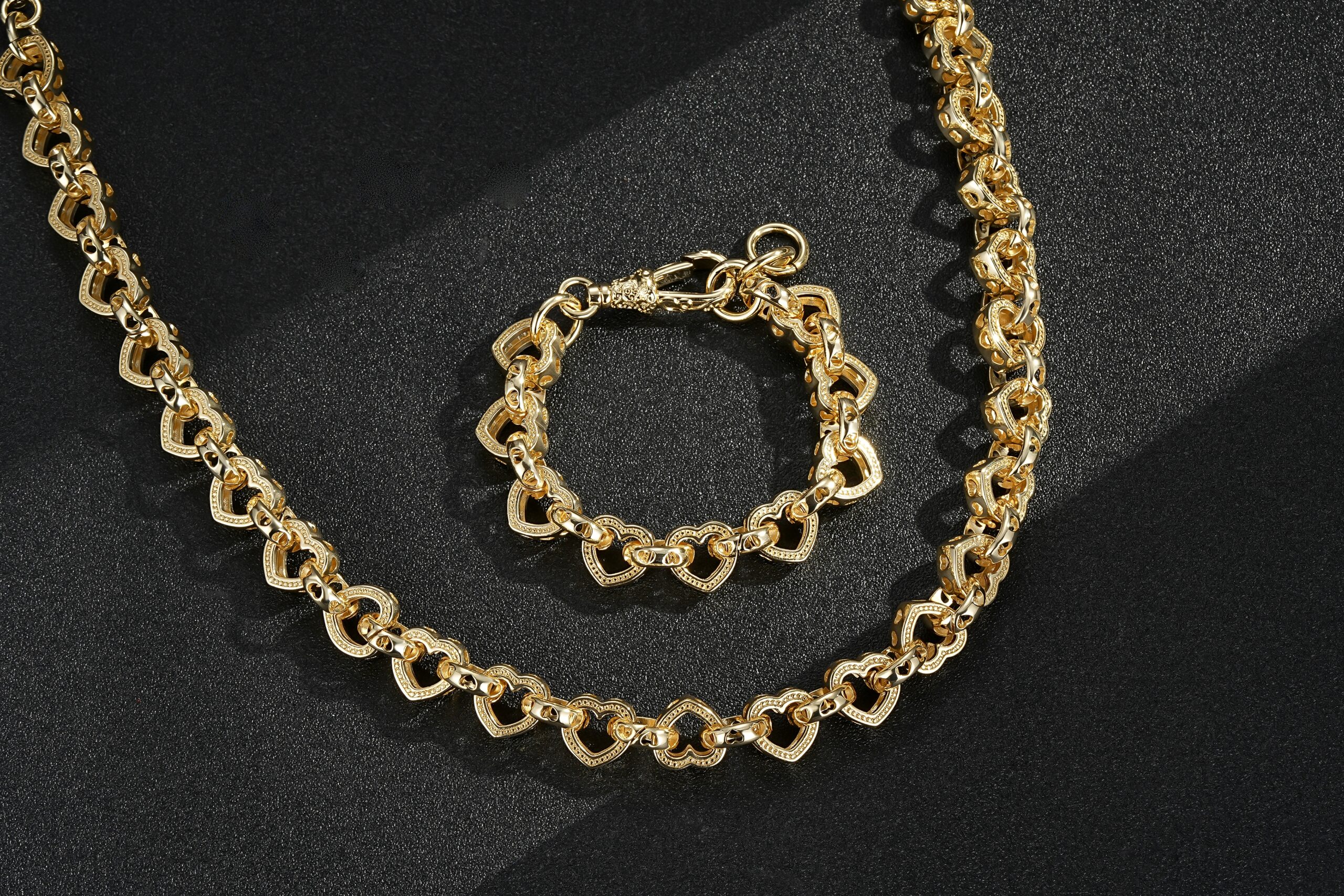 Premium Gold-Filled Heart Belcher Set