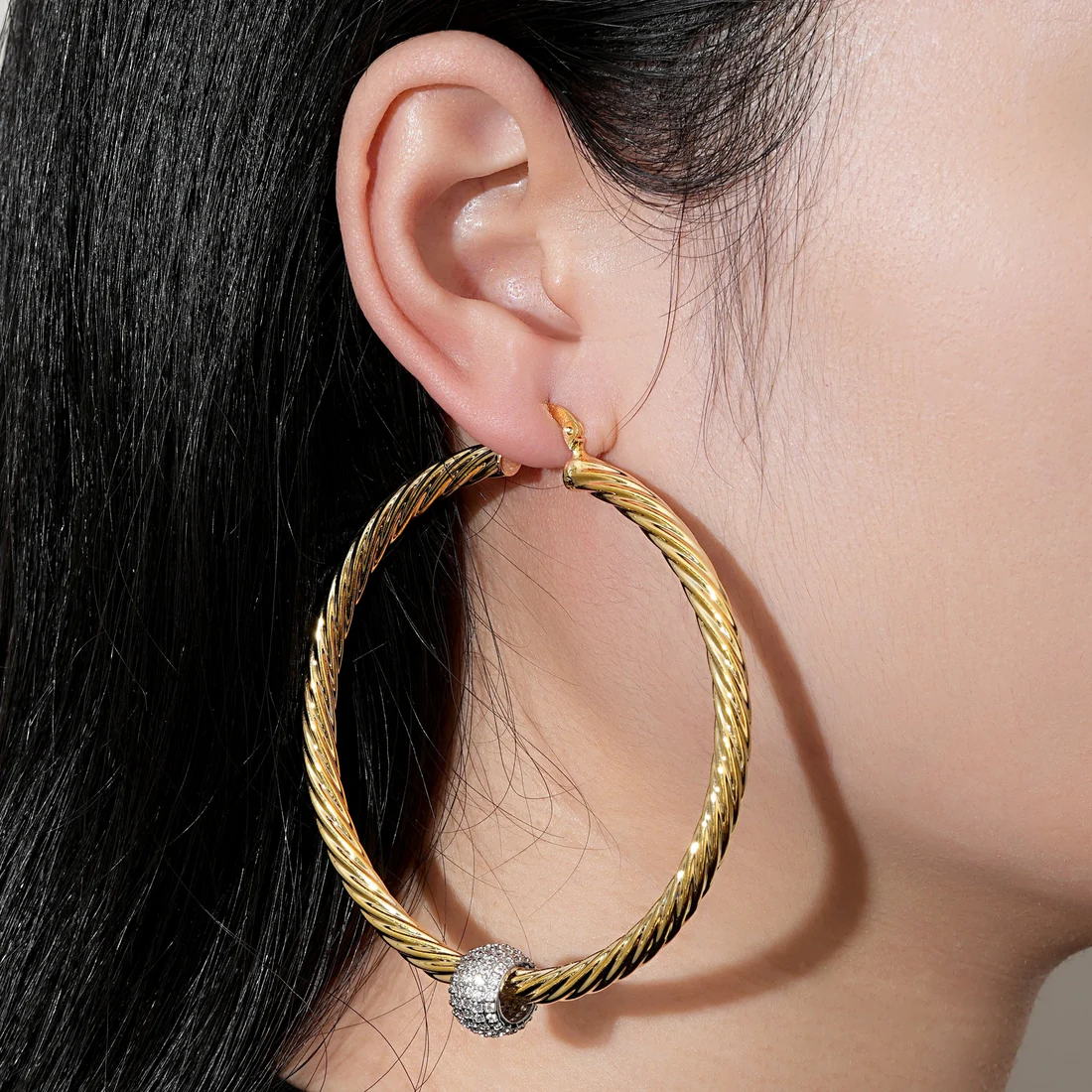 XL Large 65mm Ball Hoop Earrings