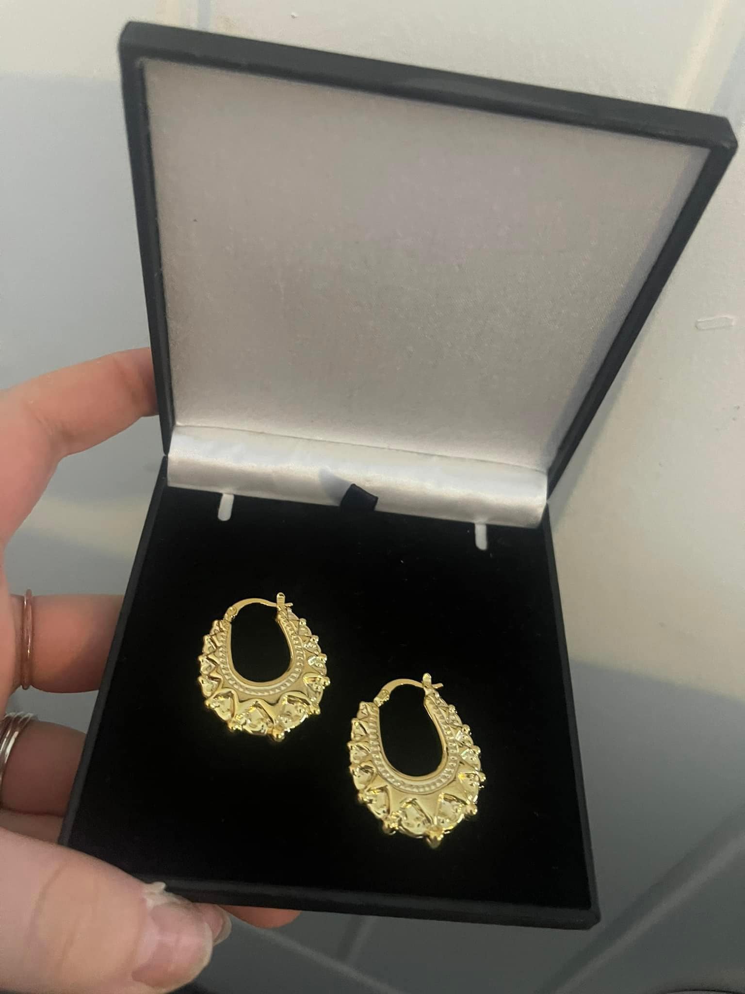 30mm Oval Creole Earrings