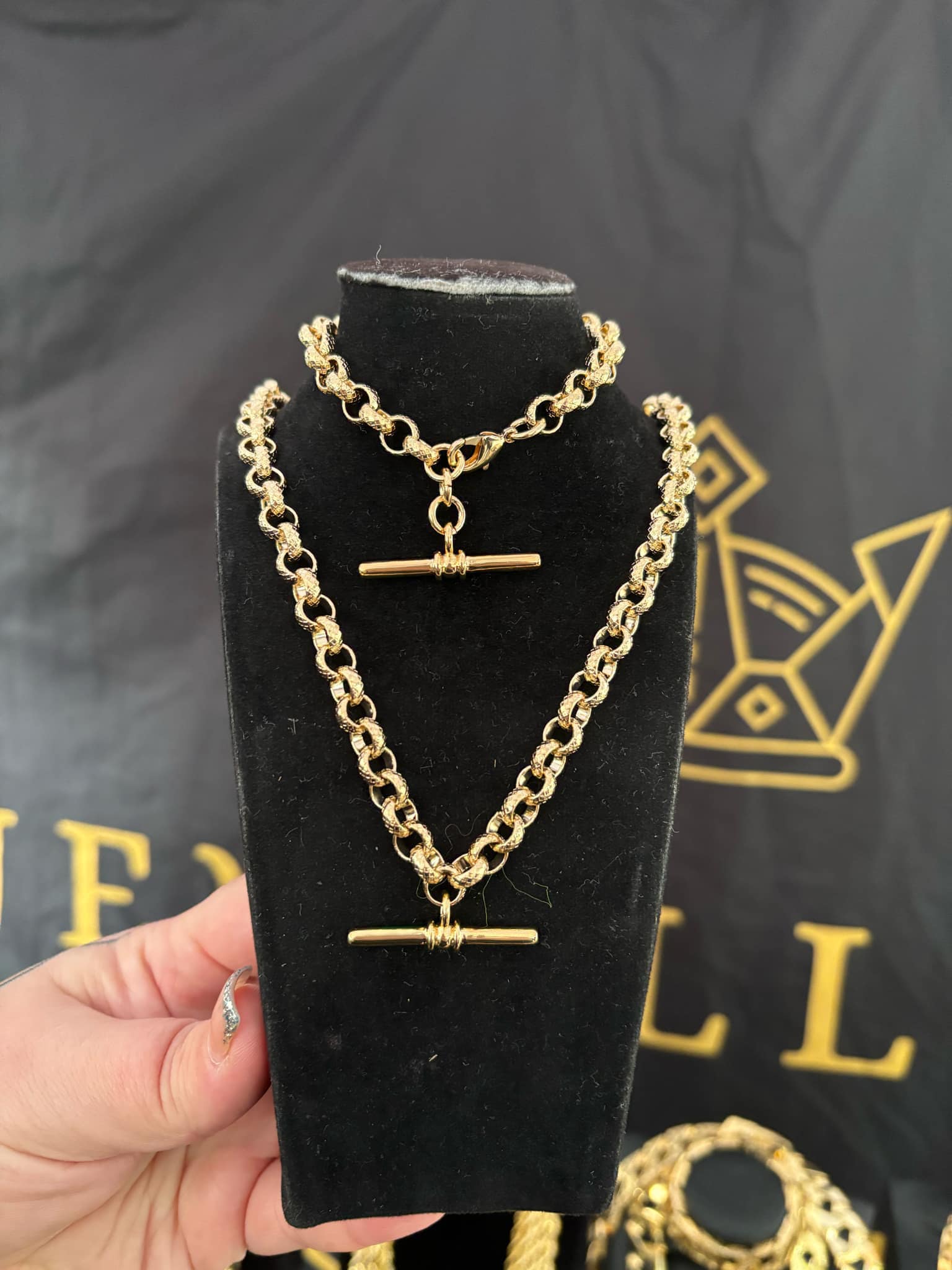 Premium 8mm Gold-Filled T-Bar Belcher Set
