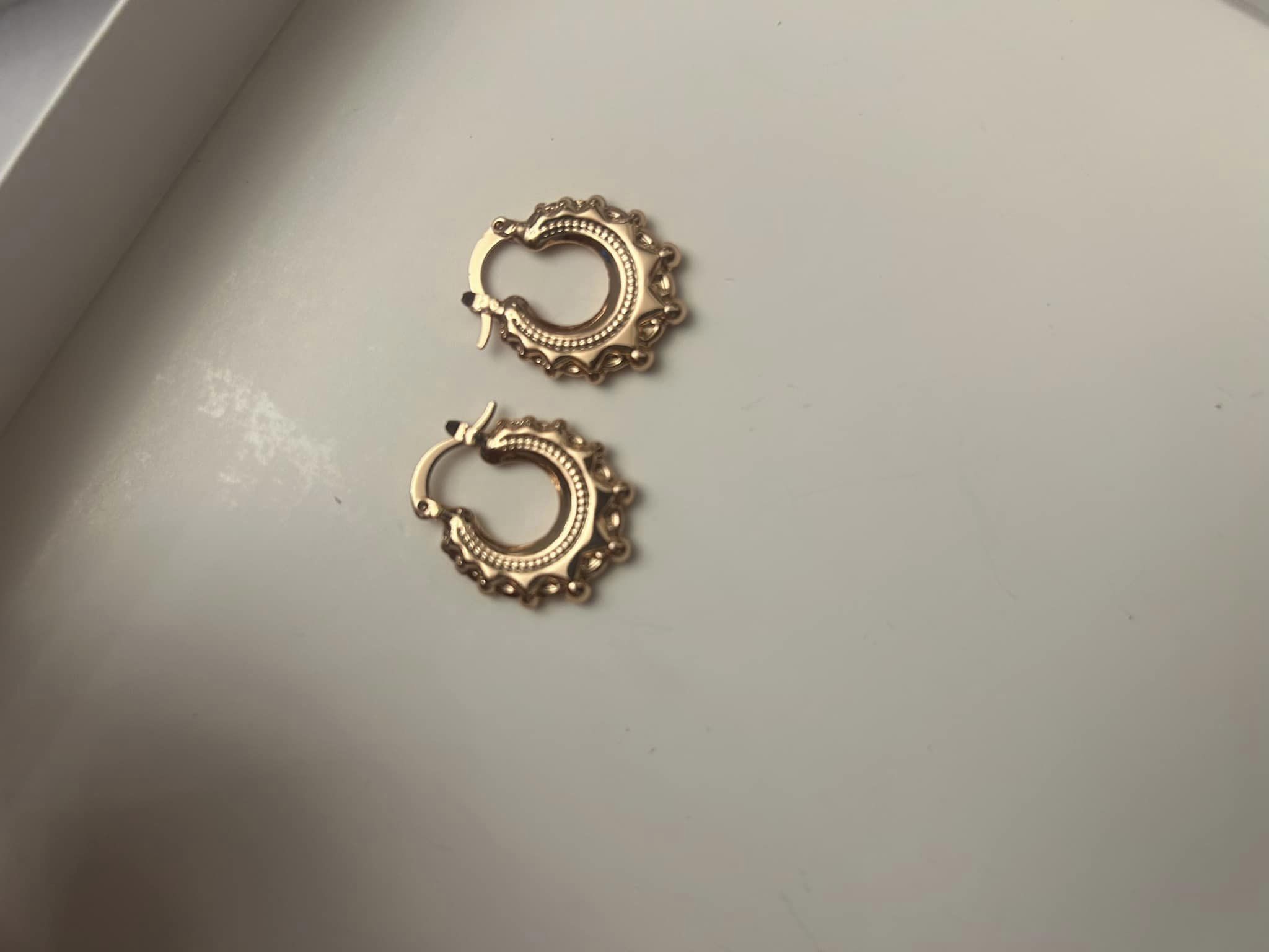 Rose Gold Baby 2cm Round Creole Earrings