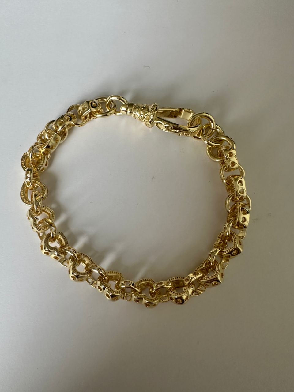 New 8mm Premium Petite Heart Belcher Bracelet – Gold-Filled