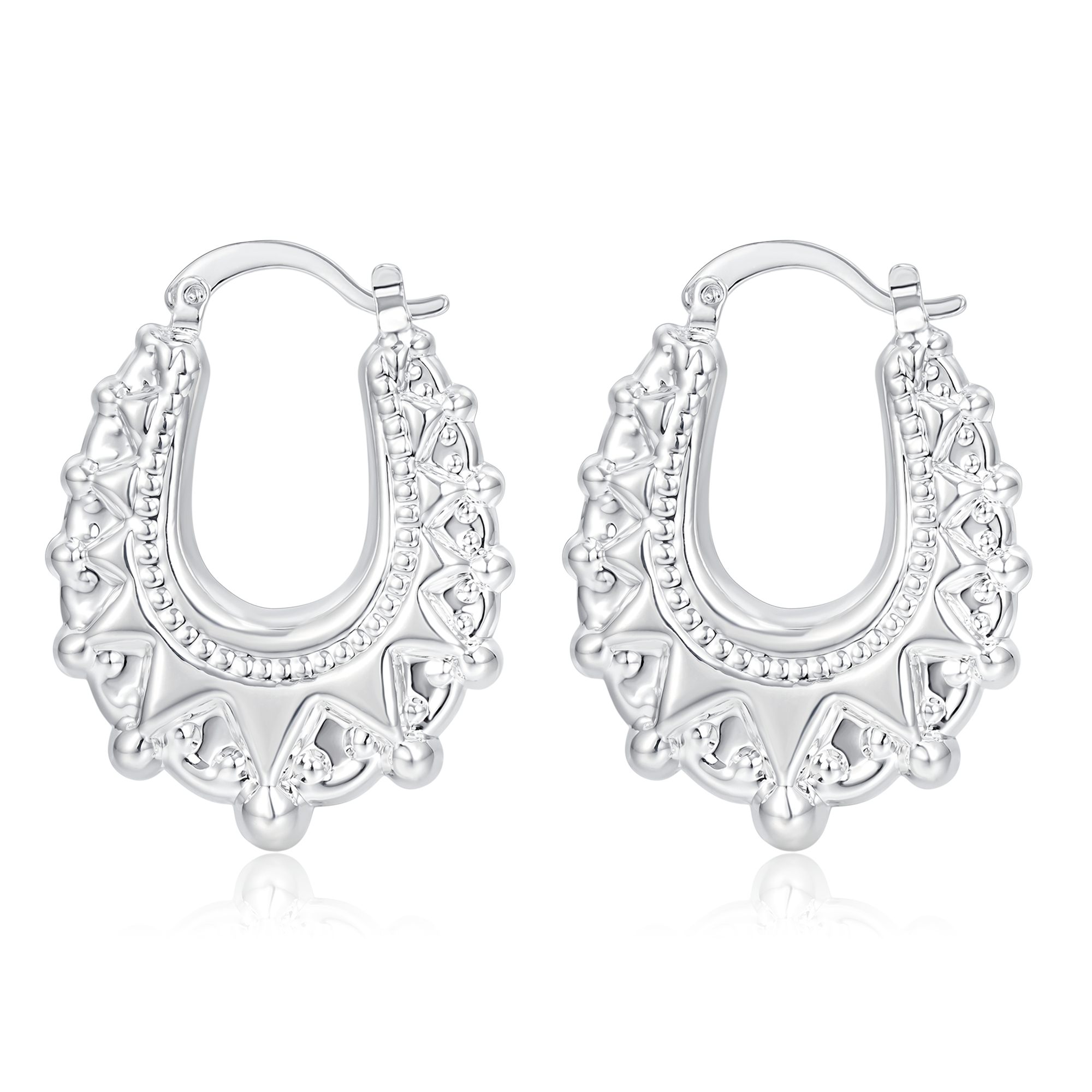3cm Silver Creole Earrings