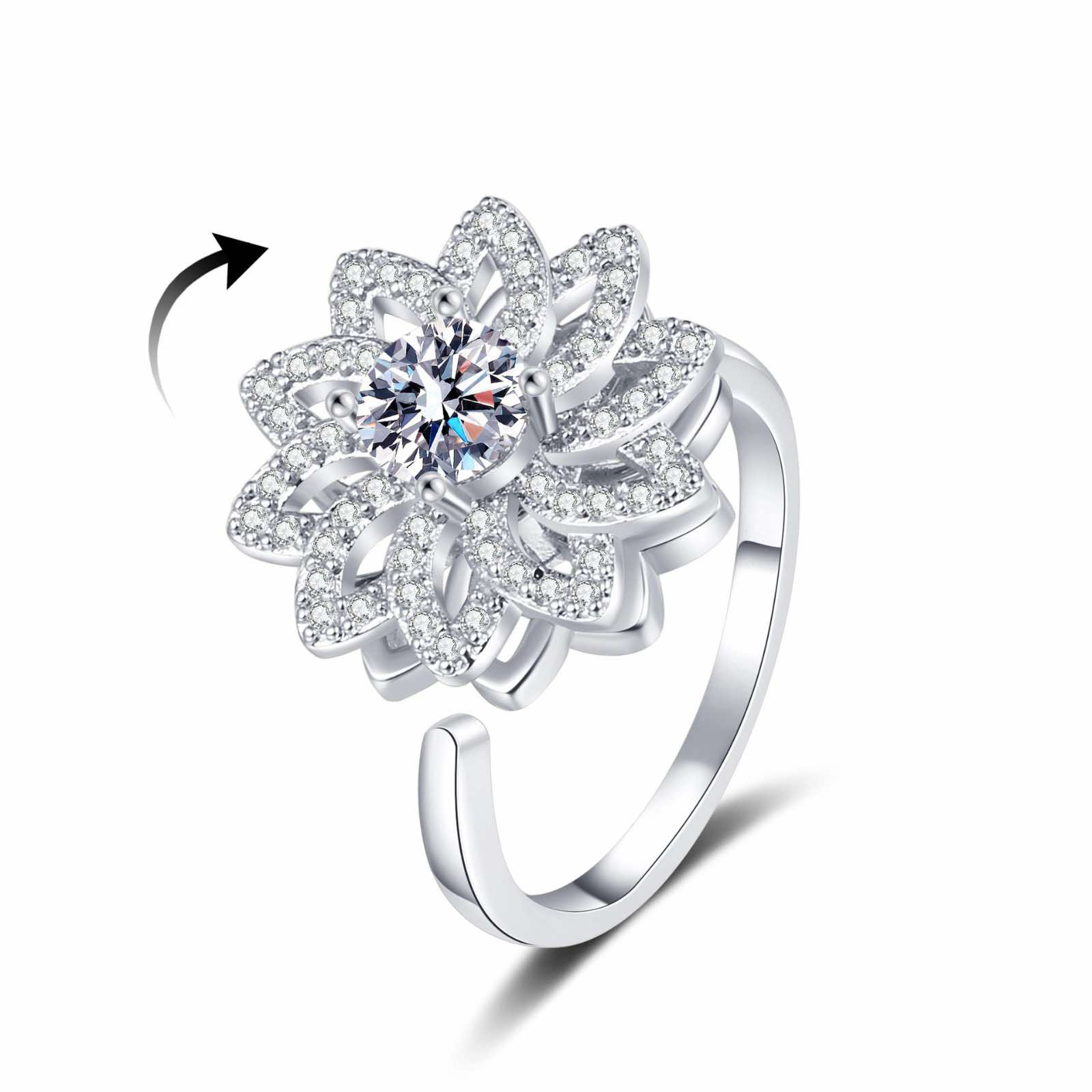 Luminous Bloom Spinner Ring