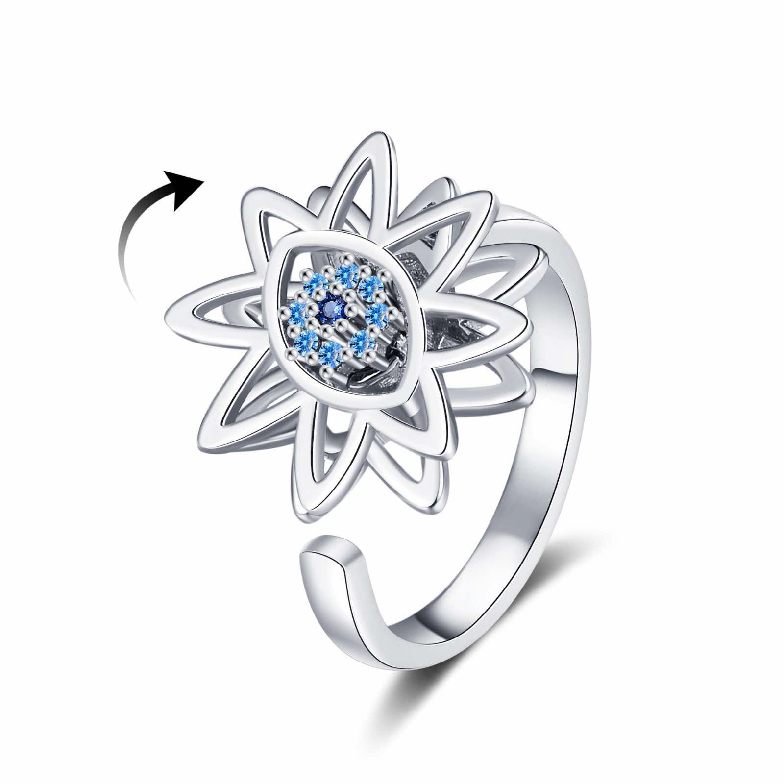 Starlight Bloom Spinner Ring