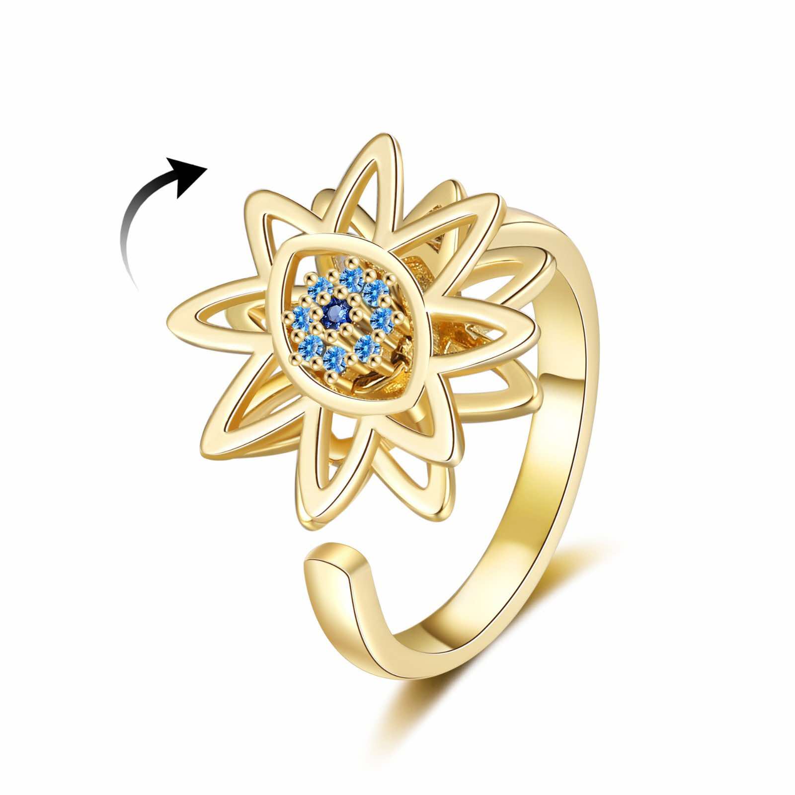 Celestial Bloom Spinner Ring