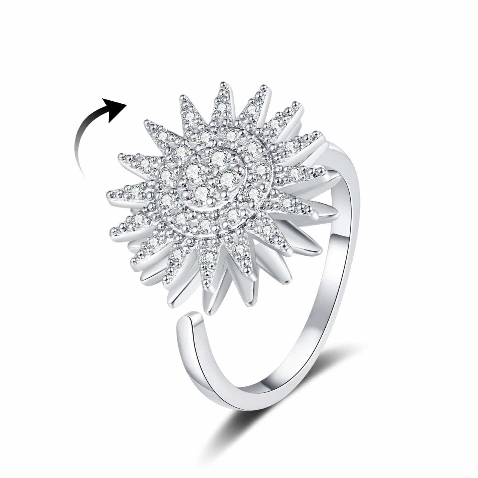 Stellar Sunburst Spinner Ring