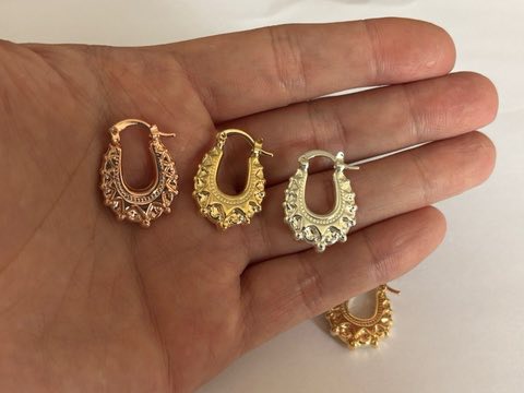 2cm S/M Oval Creole Earrings