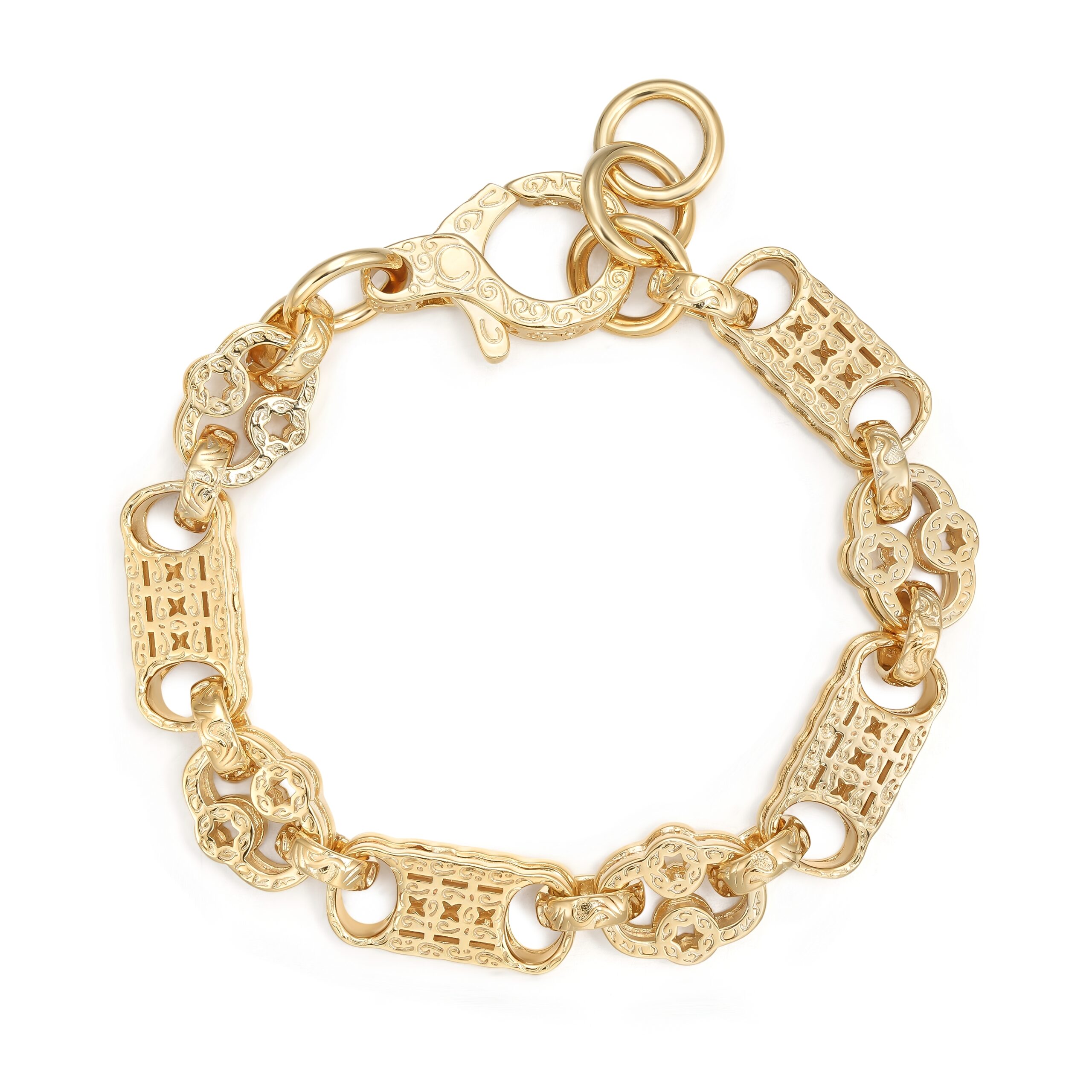 10mm Patterned Stars and Bars Bracelet- all colours