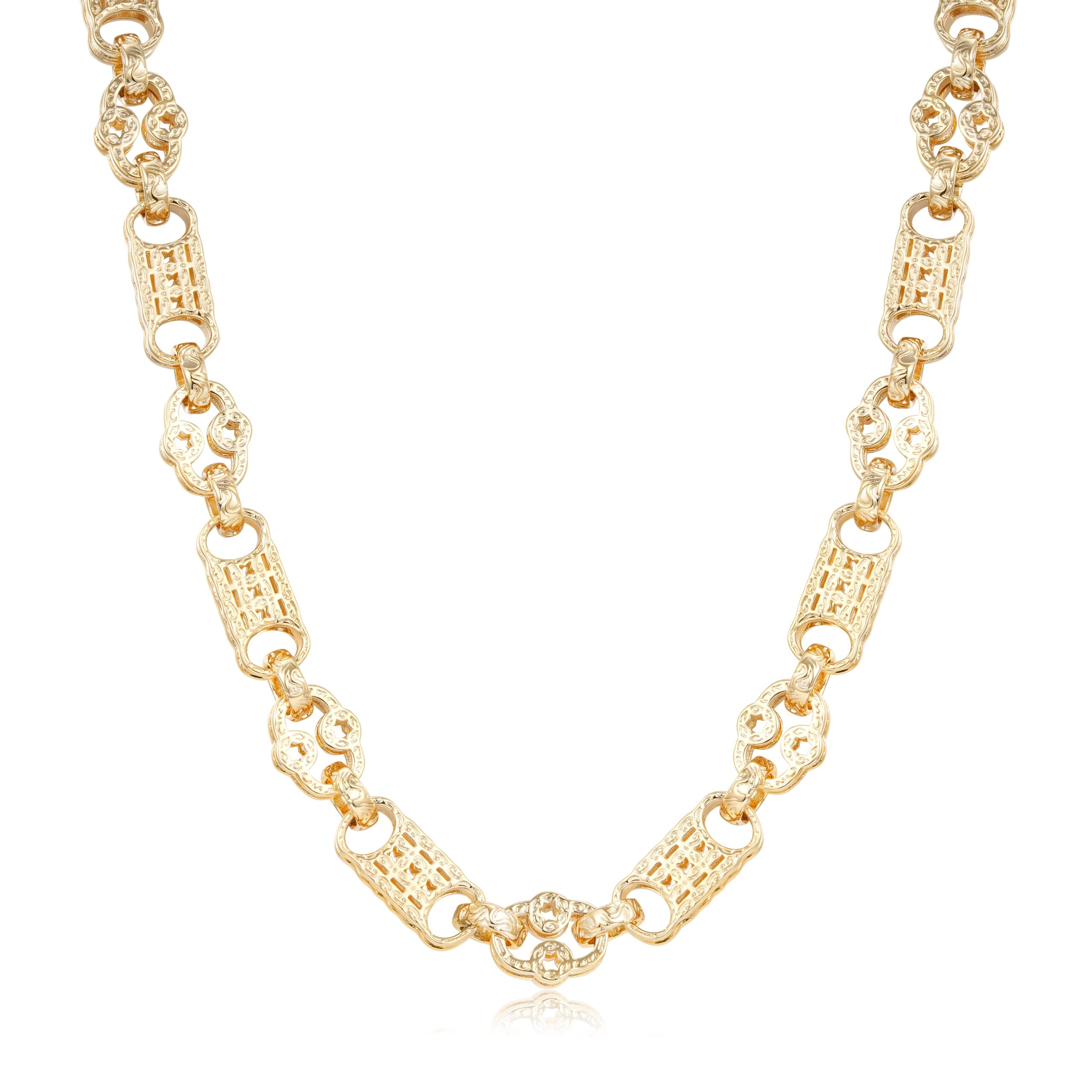 10mm Patterned Stars and Bars Necklace