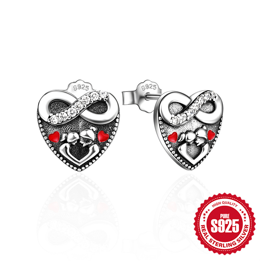 Infinity Family studs earrings – sterling silver 925