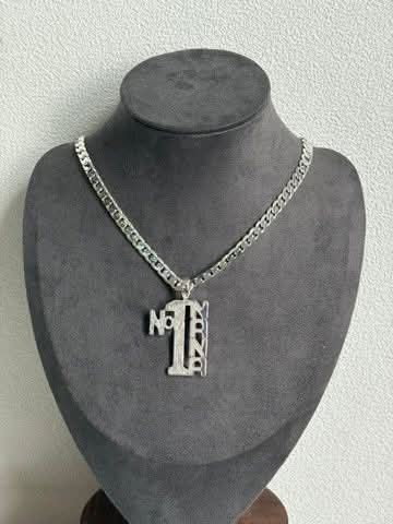 Number 1 Nana Pendant – Rhodium plated