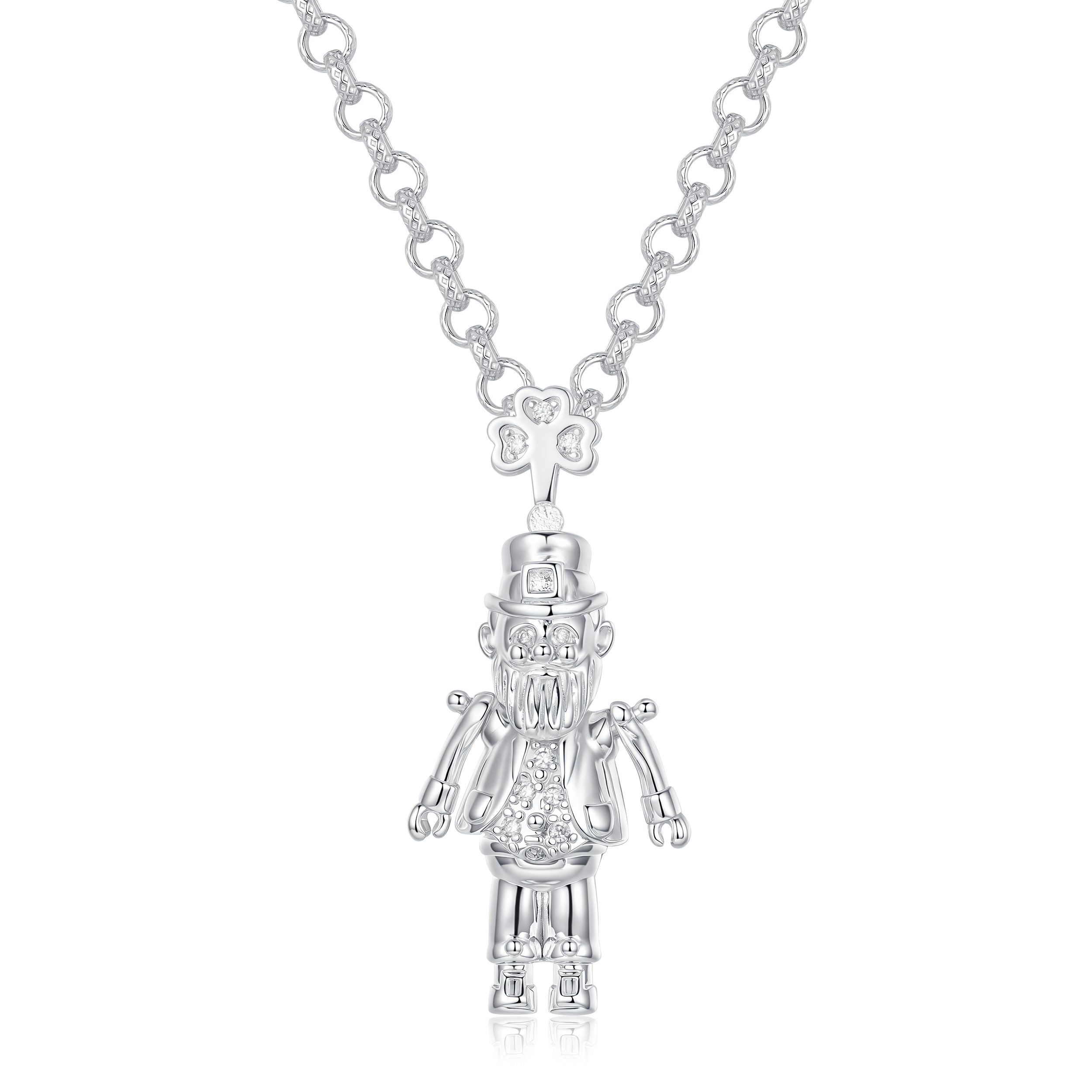 Silver Leprechaun pendant