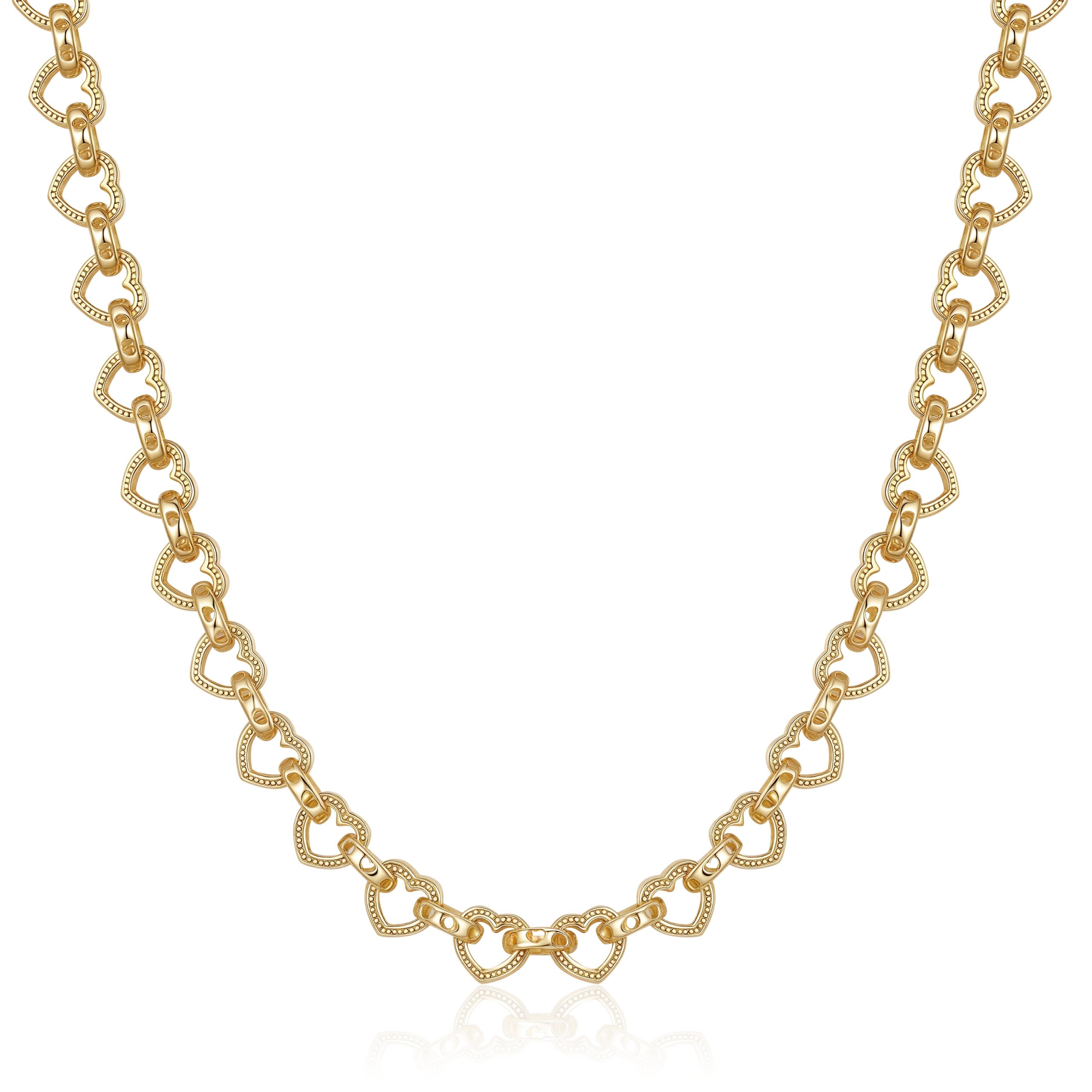 8mm Heart Belcher Necklace – all colours