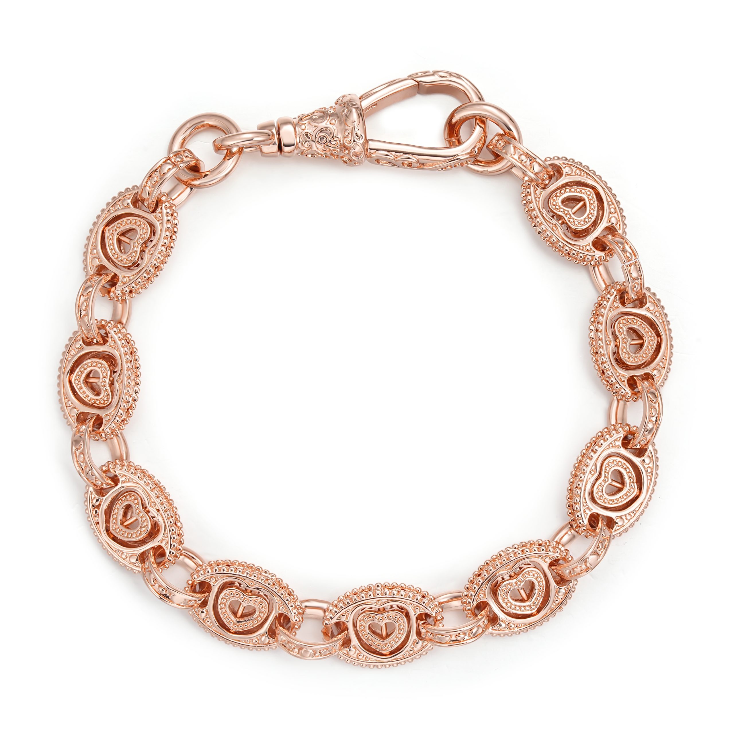 Premium Petite Button Spinning Heart Bracelet – all colours