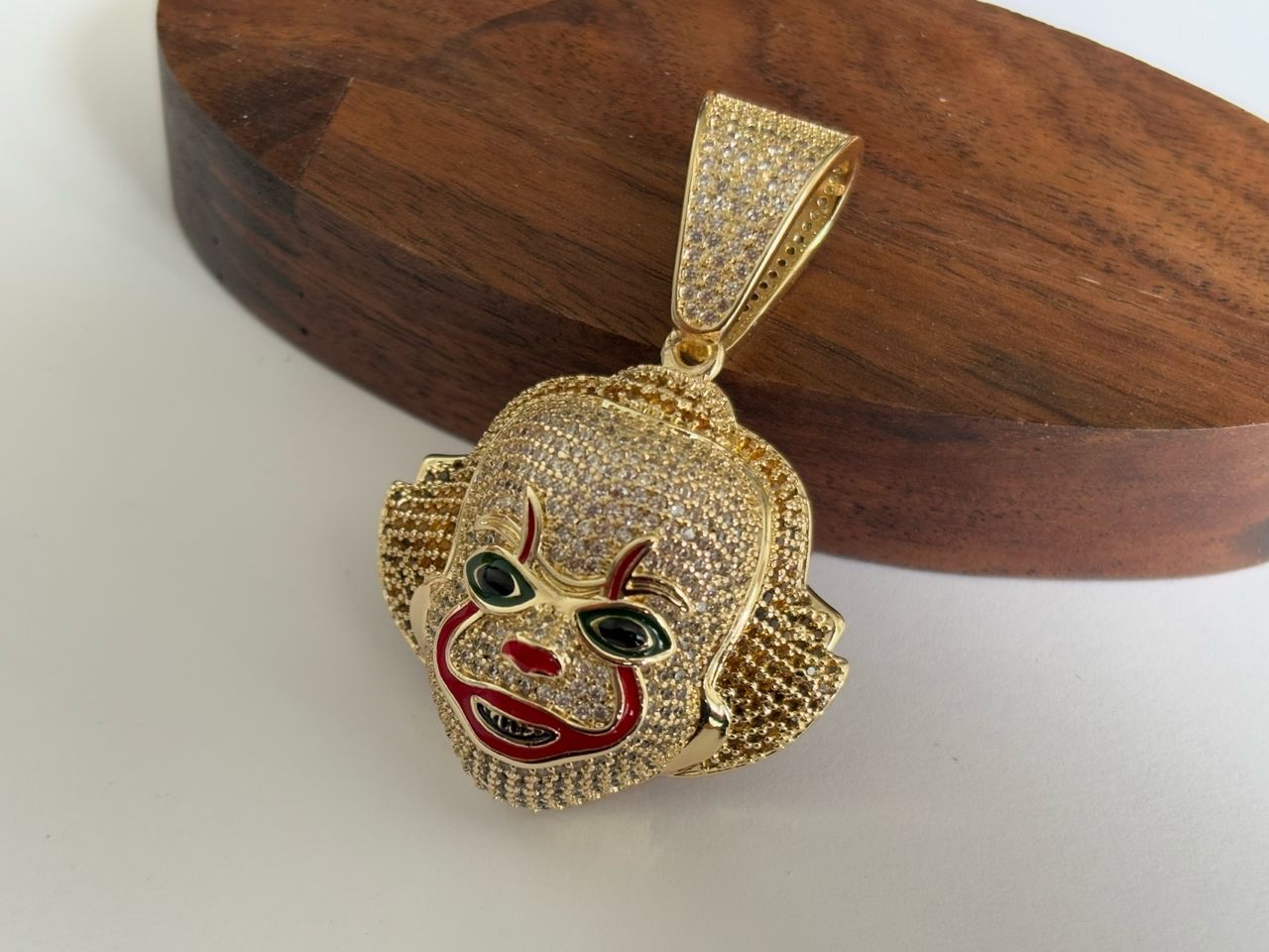 clown pendant and 5mm belcher chain