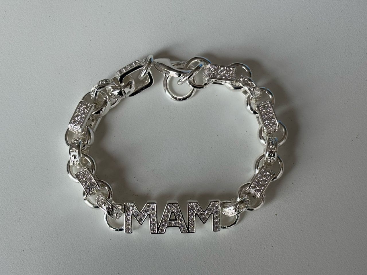 Mam Gypsy Bracelet – silver rhodium embossed