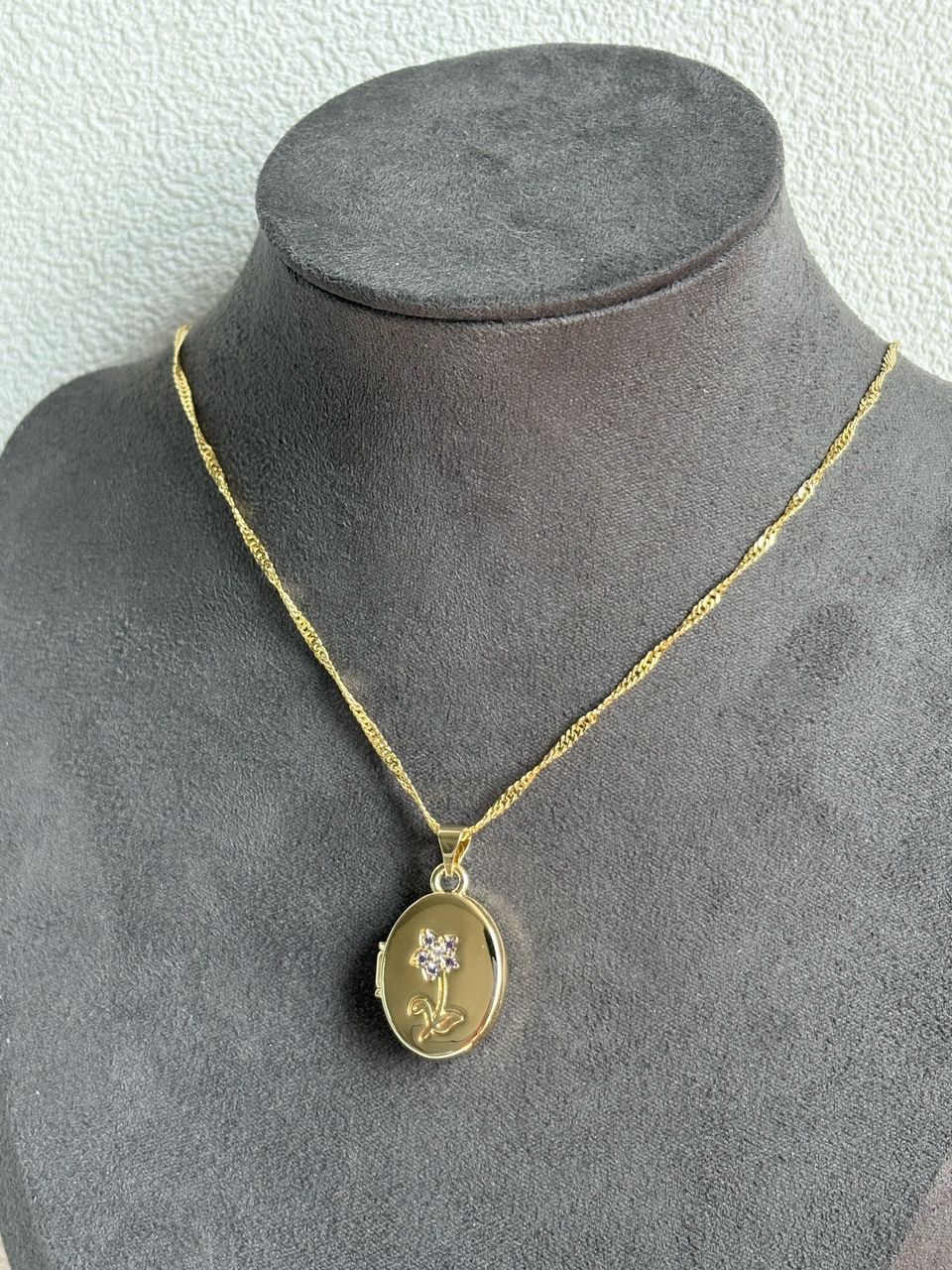 forget me not 9ct gold filled locket