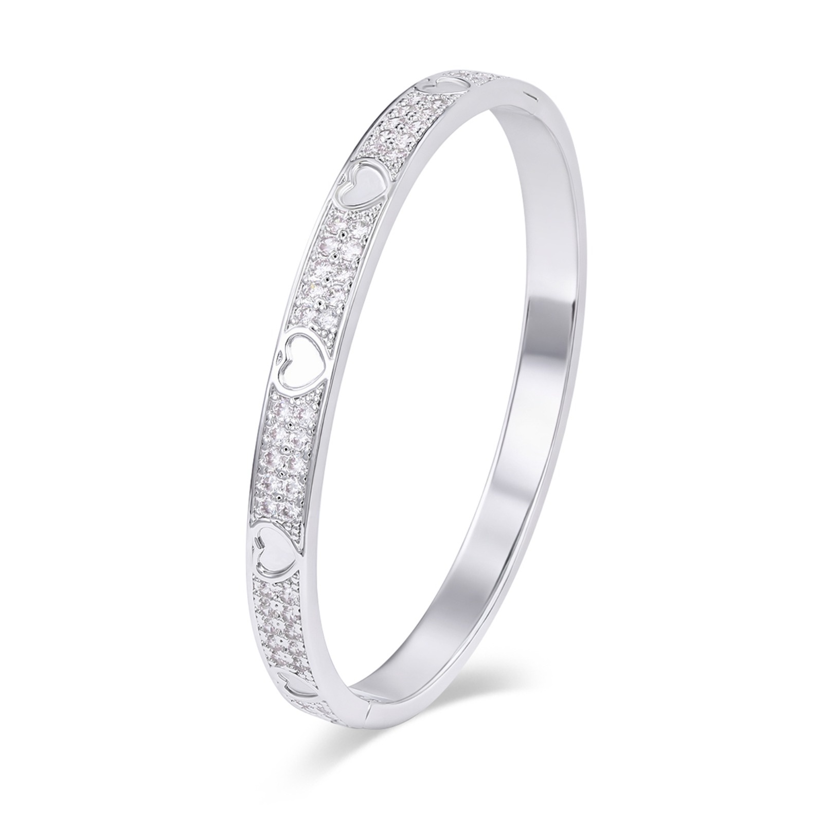 iced heart love bangle