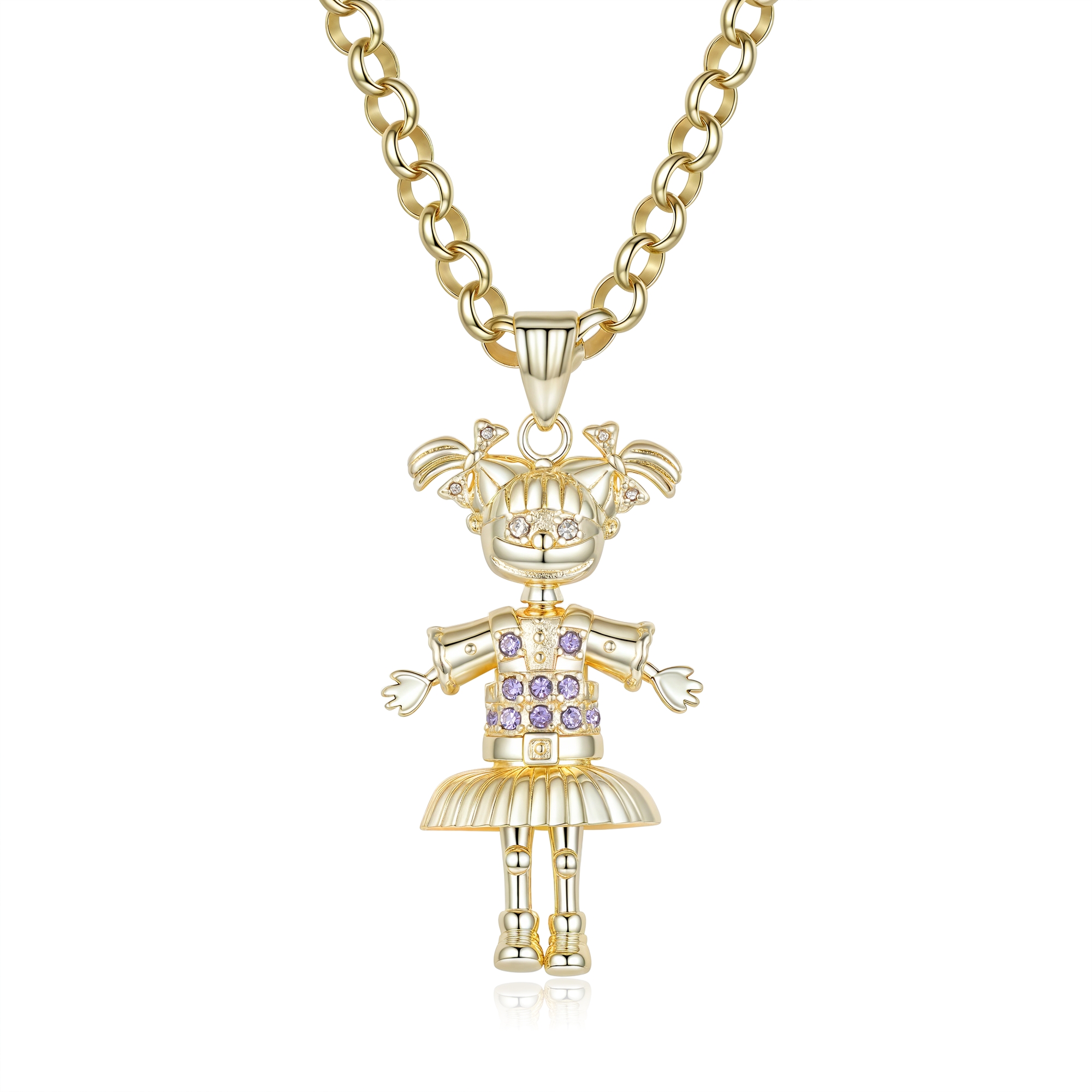 Angelica Rugrat doll – white stone premium gold filled