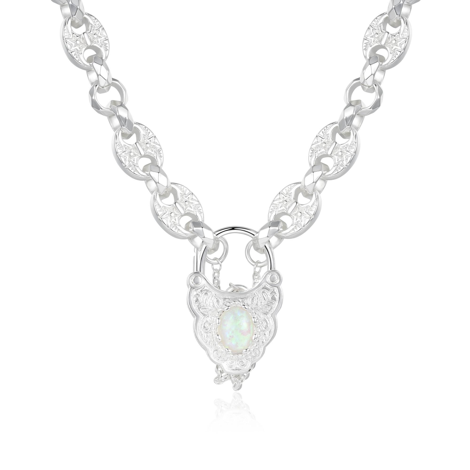 Opal Petite Button Necklace