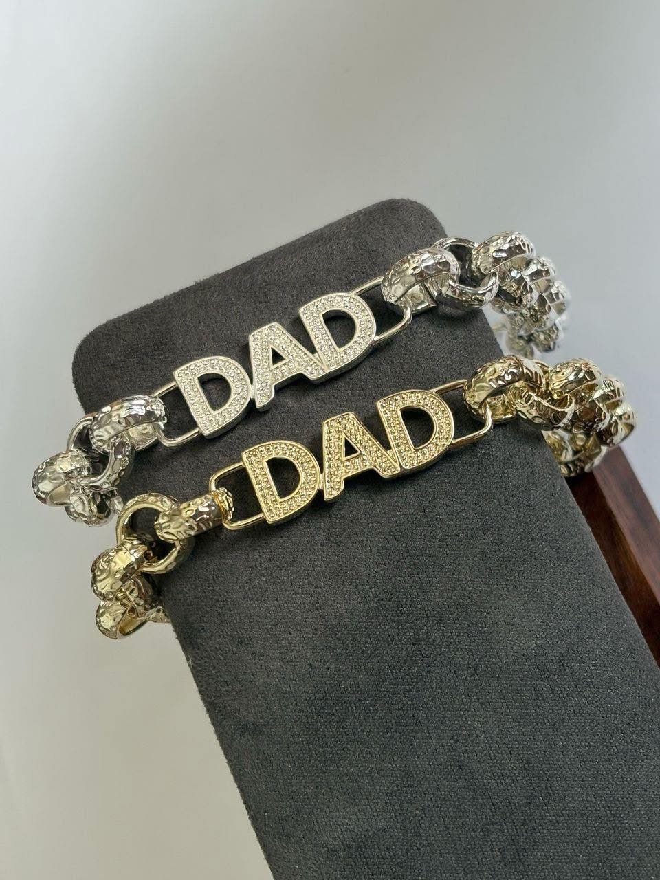 Dad bracelet – silver rhodium plated