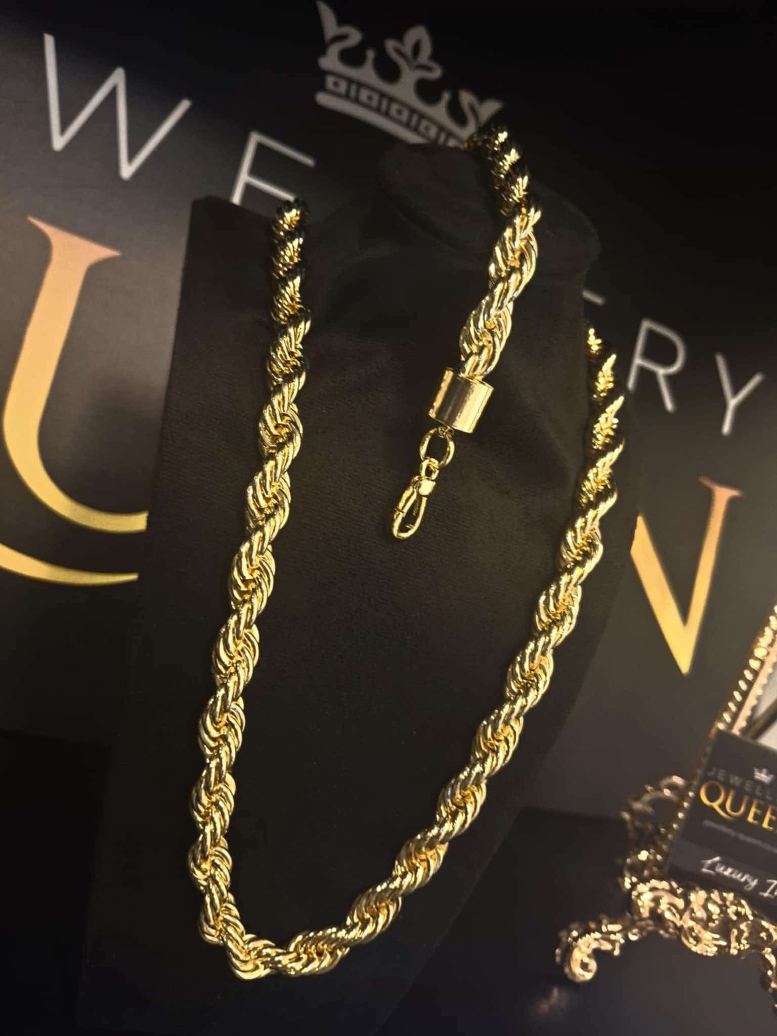 New 10mm Luxury Rope Premium Quality Gold Filled Set