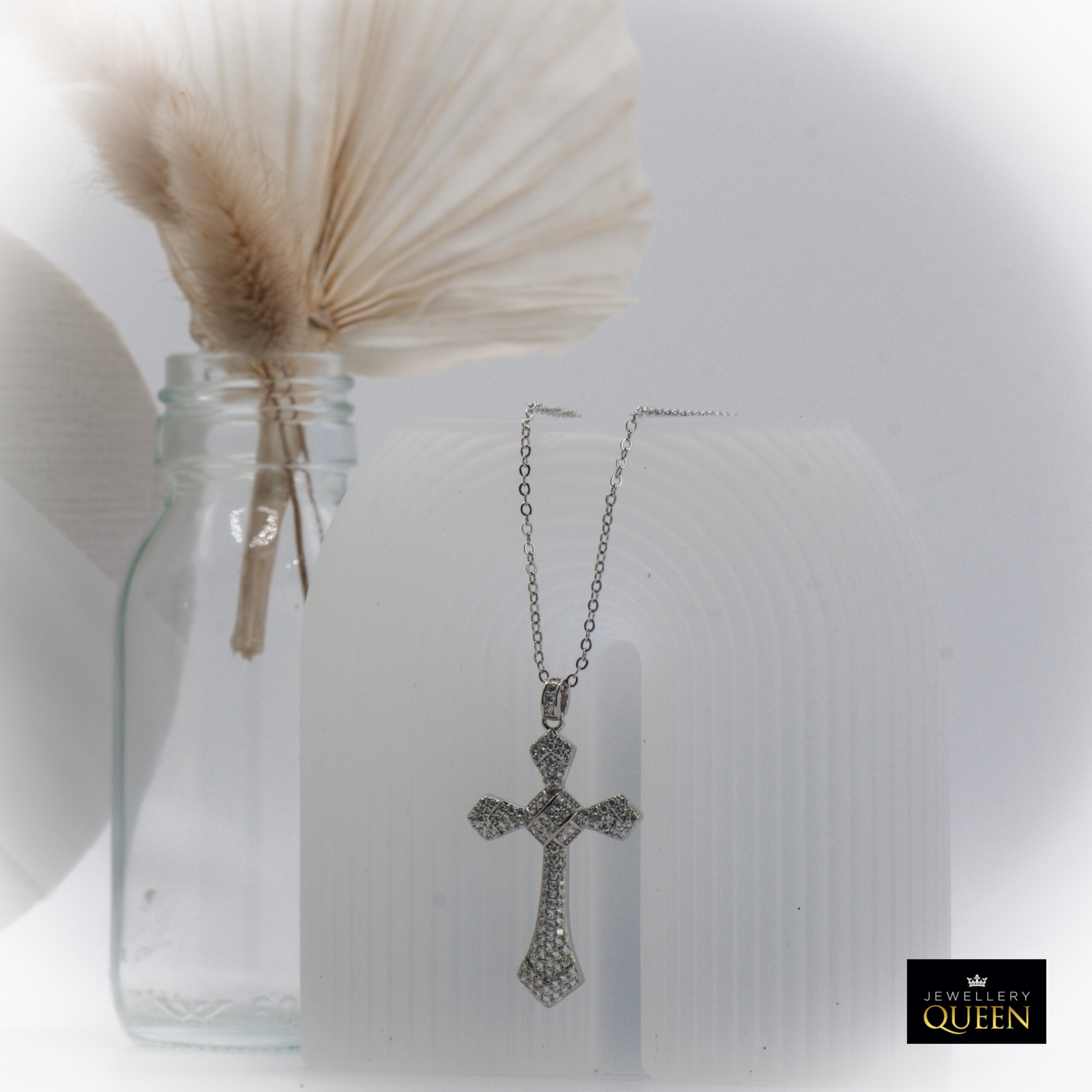 Sterling Silver Ornate Cross Necklace