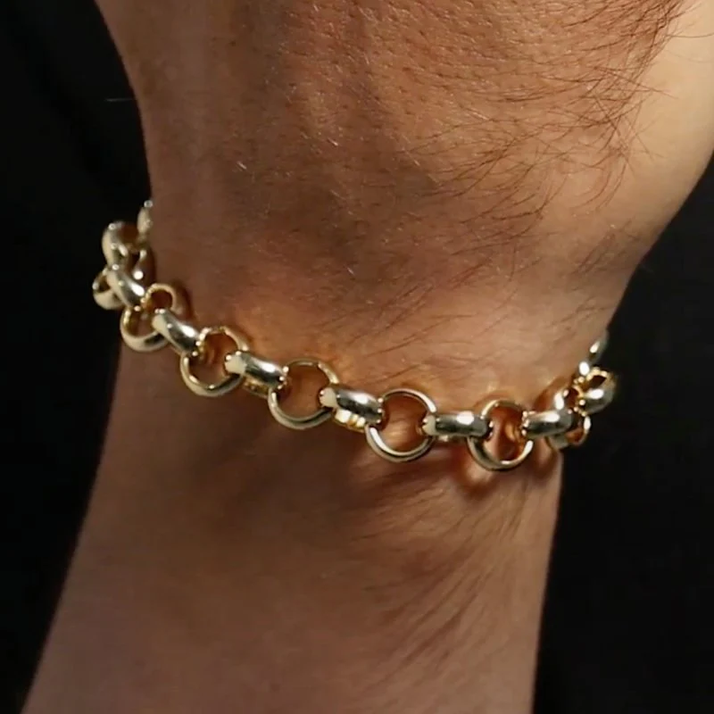 10mm 6-Inch Gold-Filled Belcher Smooth Pattern Bracelet