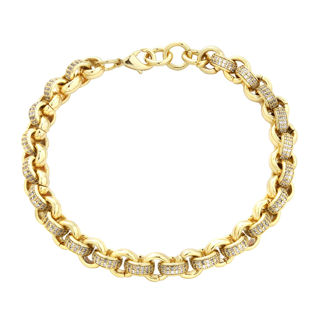 8mm Iced Out Belcher Bracelet