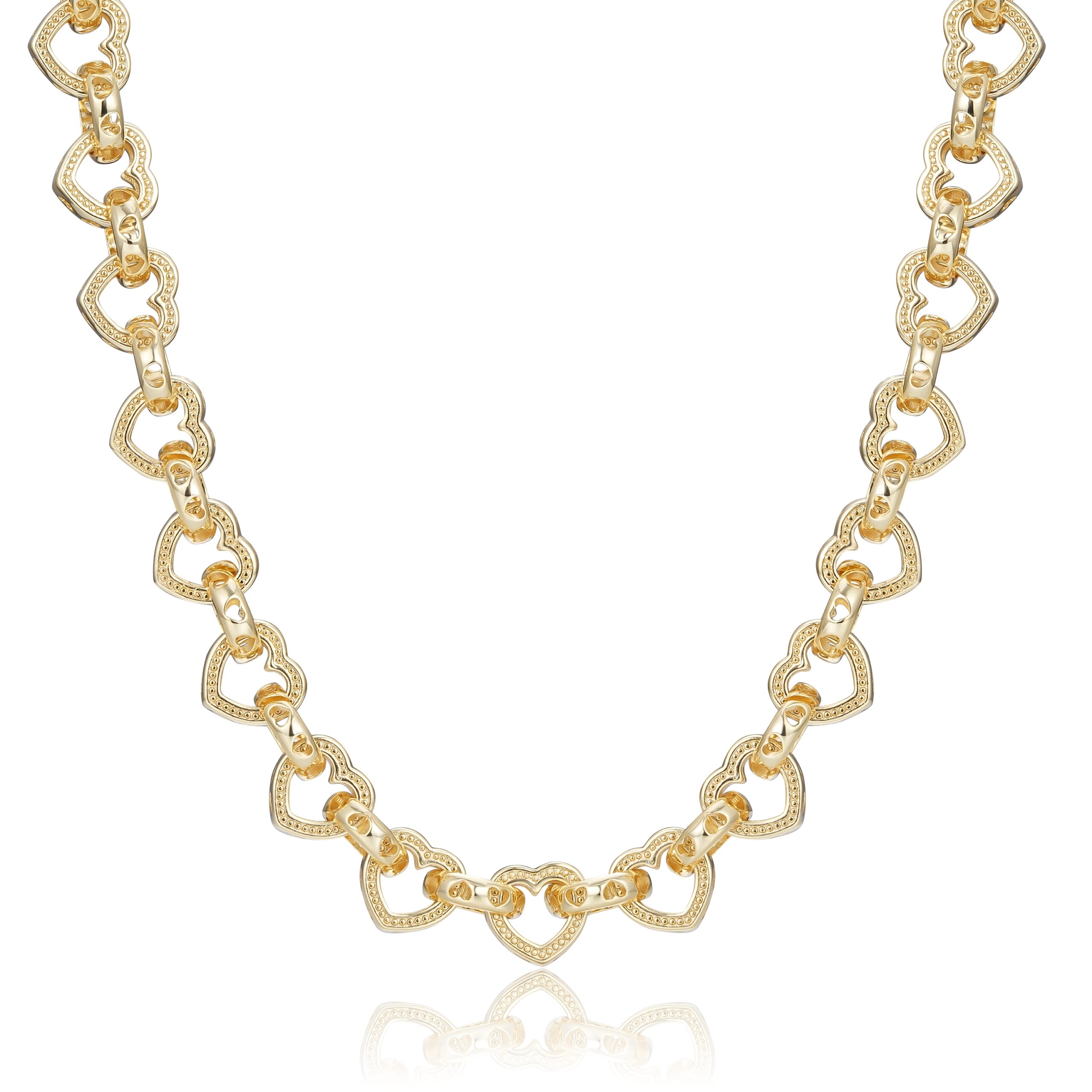 Premium Heart Belcher Necklace – 20 Inch