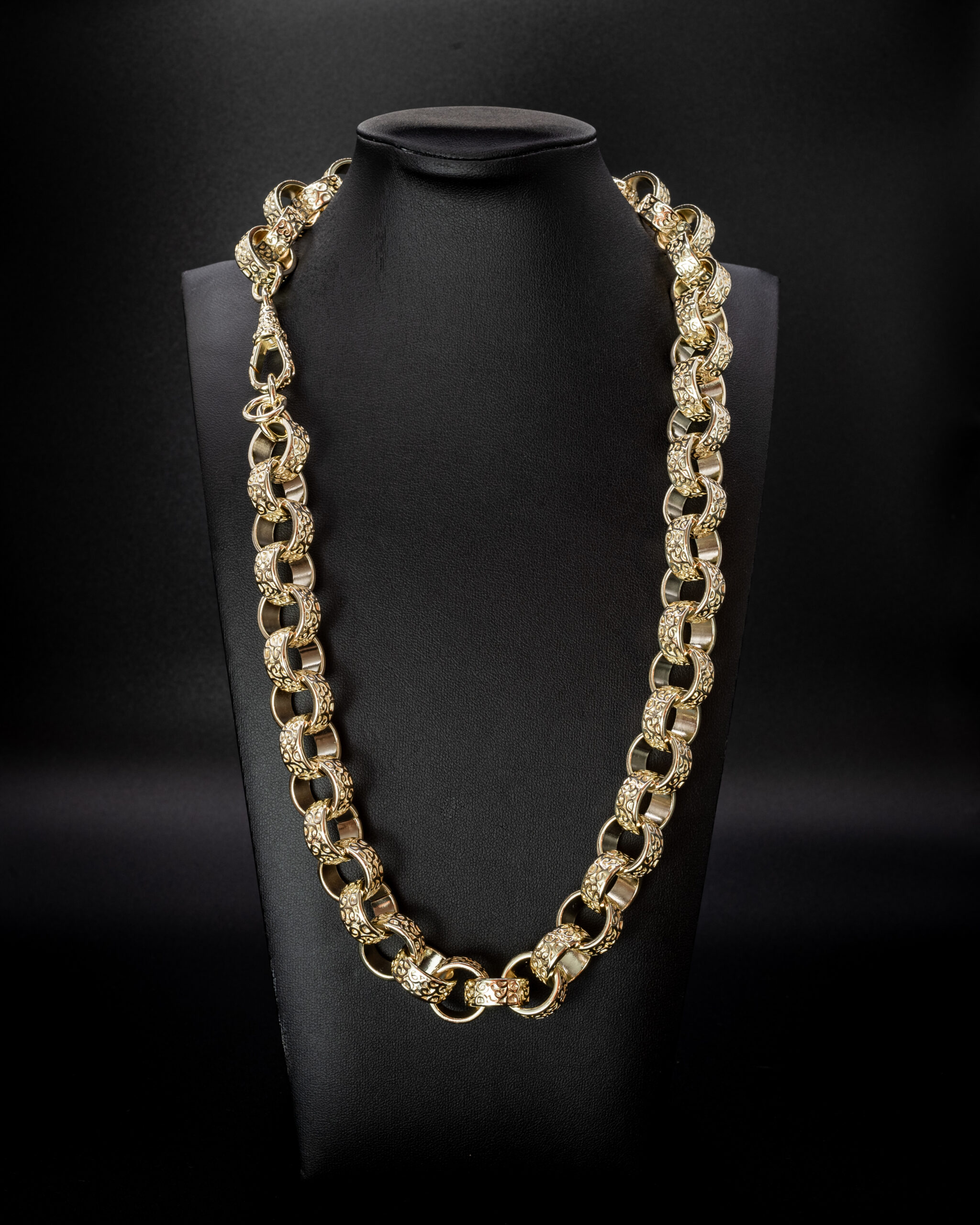 Premium 9ct Gold-Filled 15mm Belcher Necklace with Albert Clasp