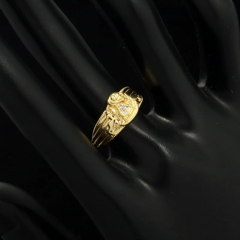 Kids Adjustable Gold Saddle Ring