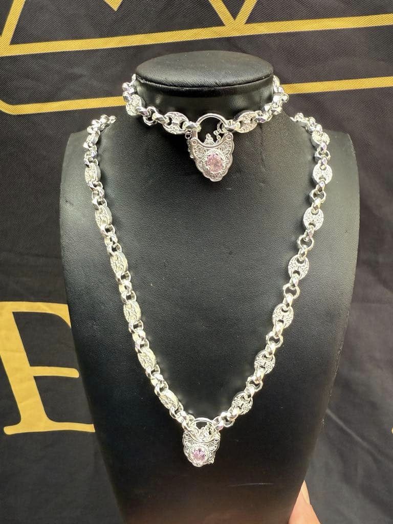 Pink Petite Button Jewellery Set