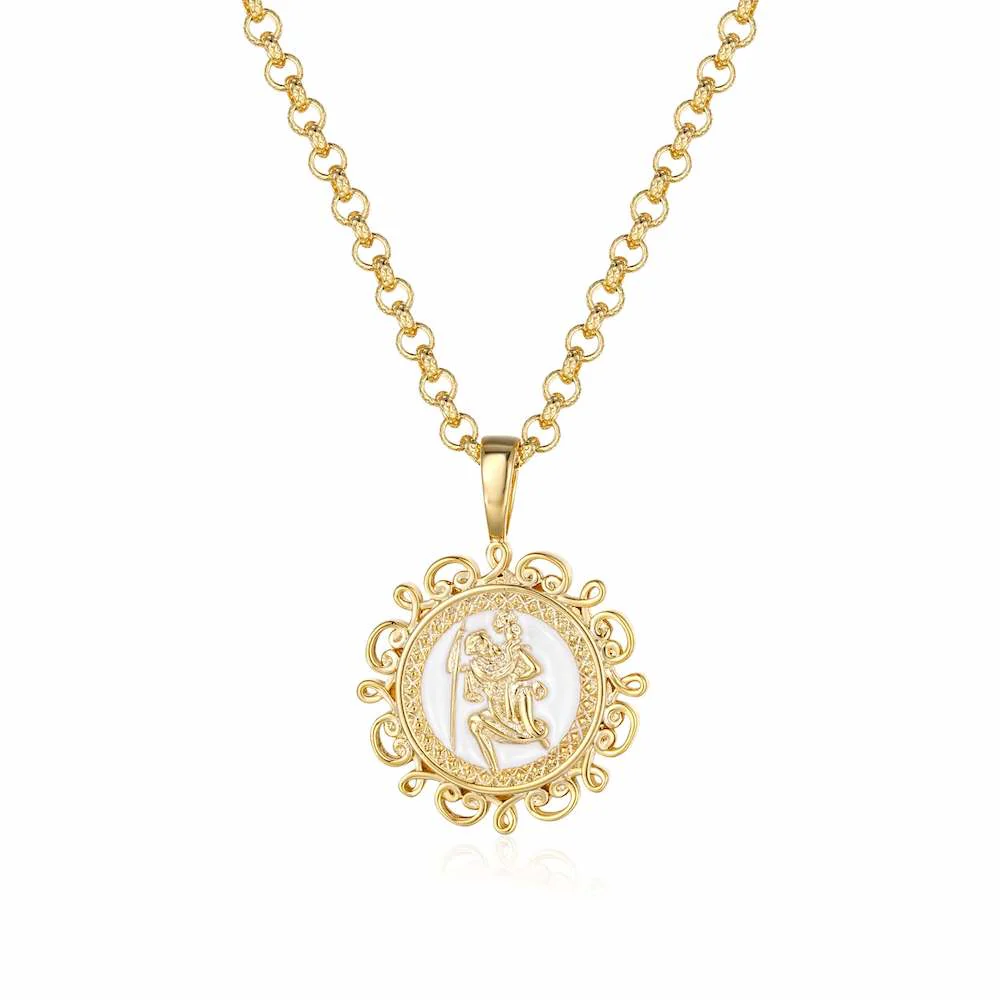 Premium St Christopher Pendant with 4mm Luxury Chain